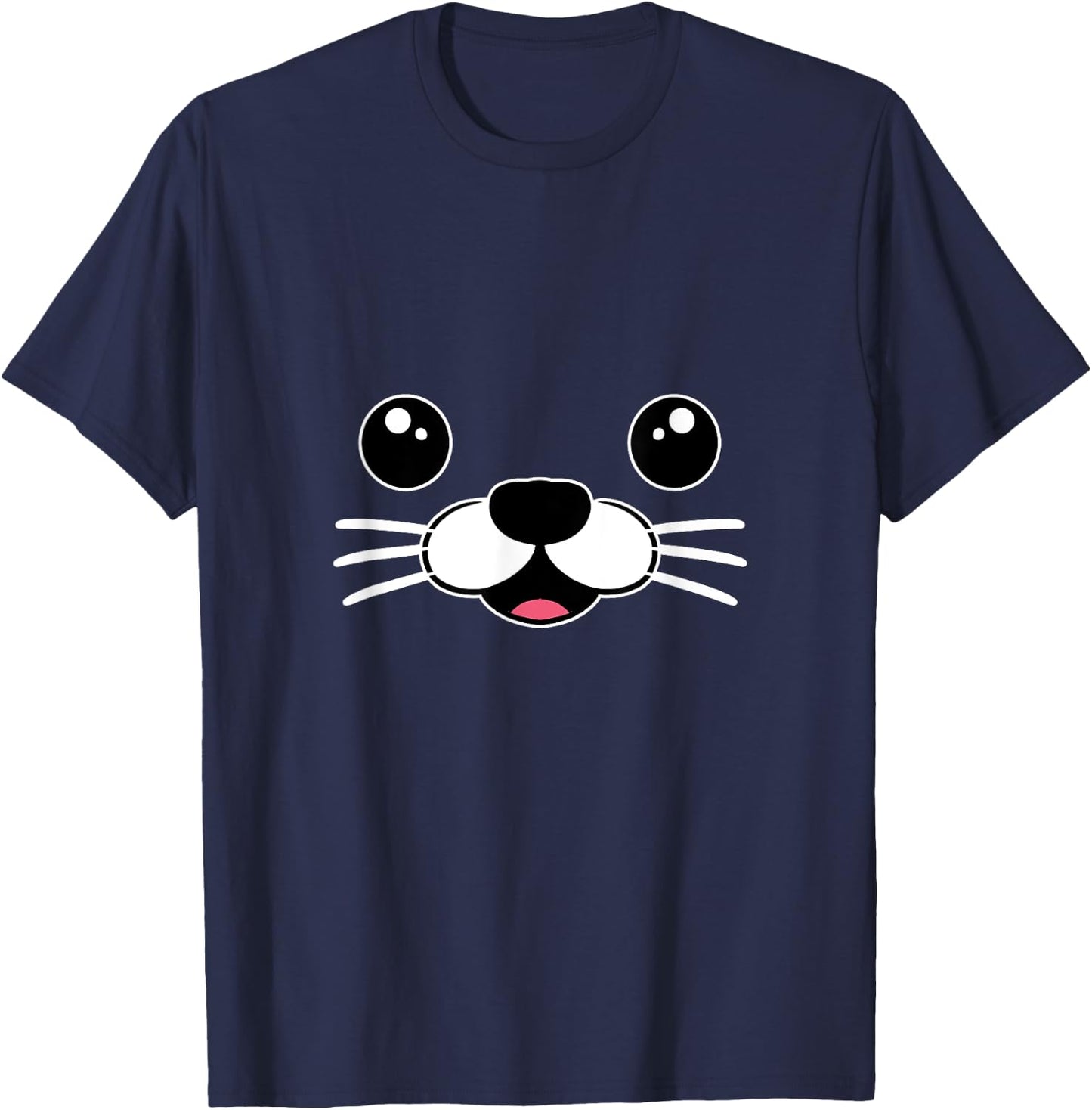 Cute Seal Costume Seal Face Sea Lion Kids T-Shirt - T-Shirt | Navy