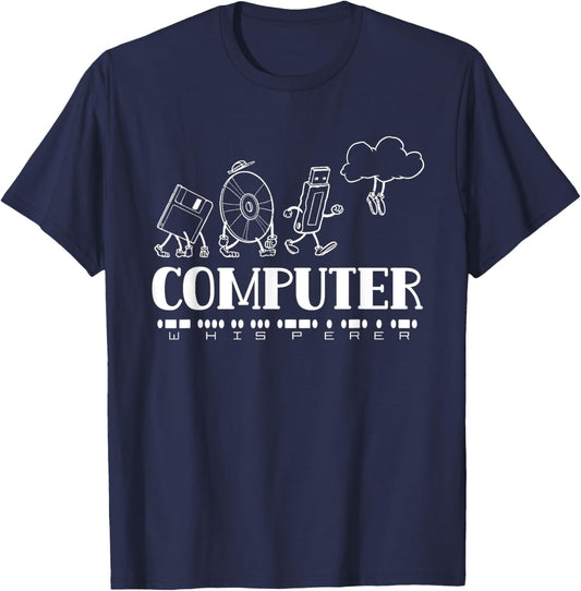 Computer Whisperer Coding Coder Programming Programmer T-Shirt - T-Shirt | Navy