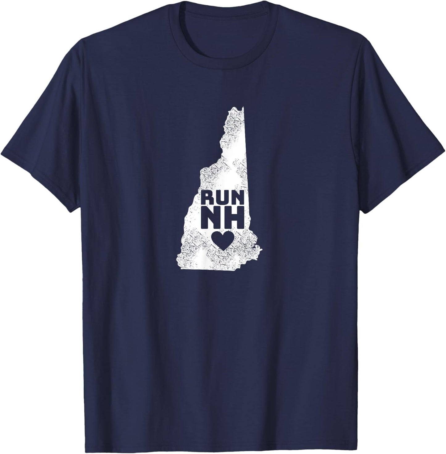 Run NH Love New Hampshire T-Shirt - T-Shirt | Navy