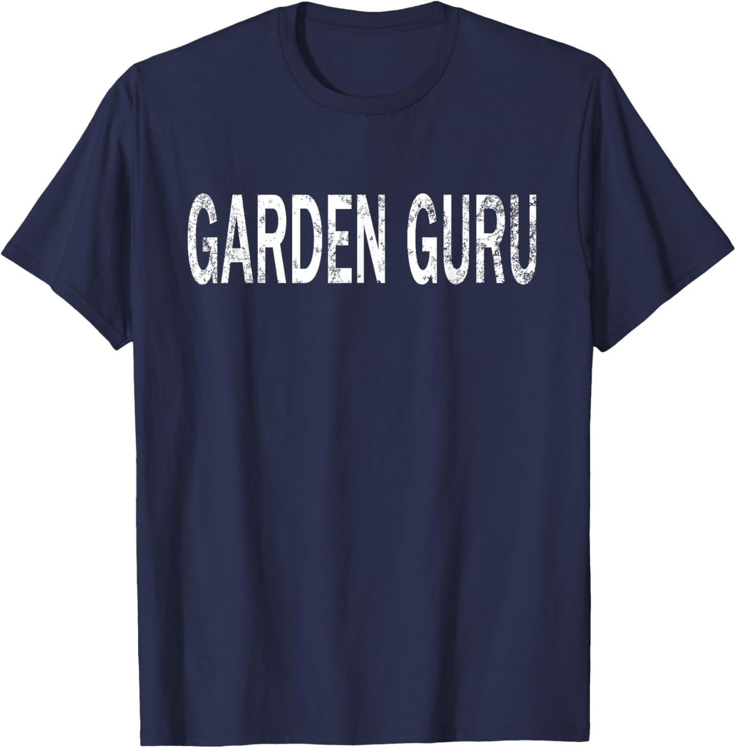 Vintage Garden Guru Distressed Plant Lover T-Shirt - T-Shirt | Navy