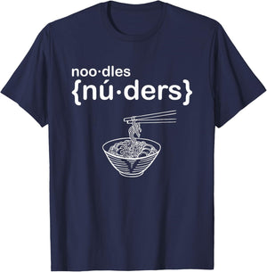 Nuders - Noodle - Funny Ramen T-Shirt - T-Shirt | Navy