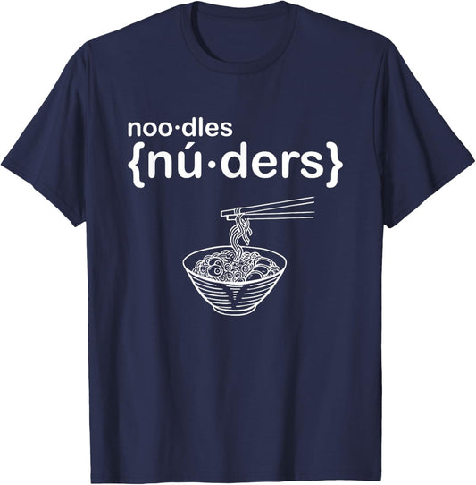 Nuders - Noodle - Funny Ramen T-Shirt - T-Shirt | Navy