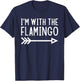 I'm With The Flamingo Funny Matching Lazy Halloween Costume T-Shirt - T-Shirt | Navy
