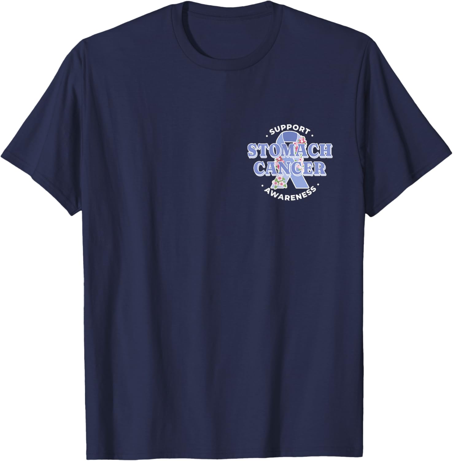 Show Your Support: Stomach Cancer Awareness T-Shirt - T-Shirt | Navy