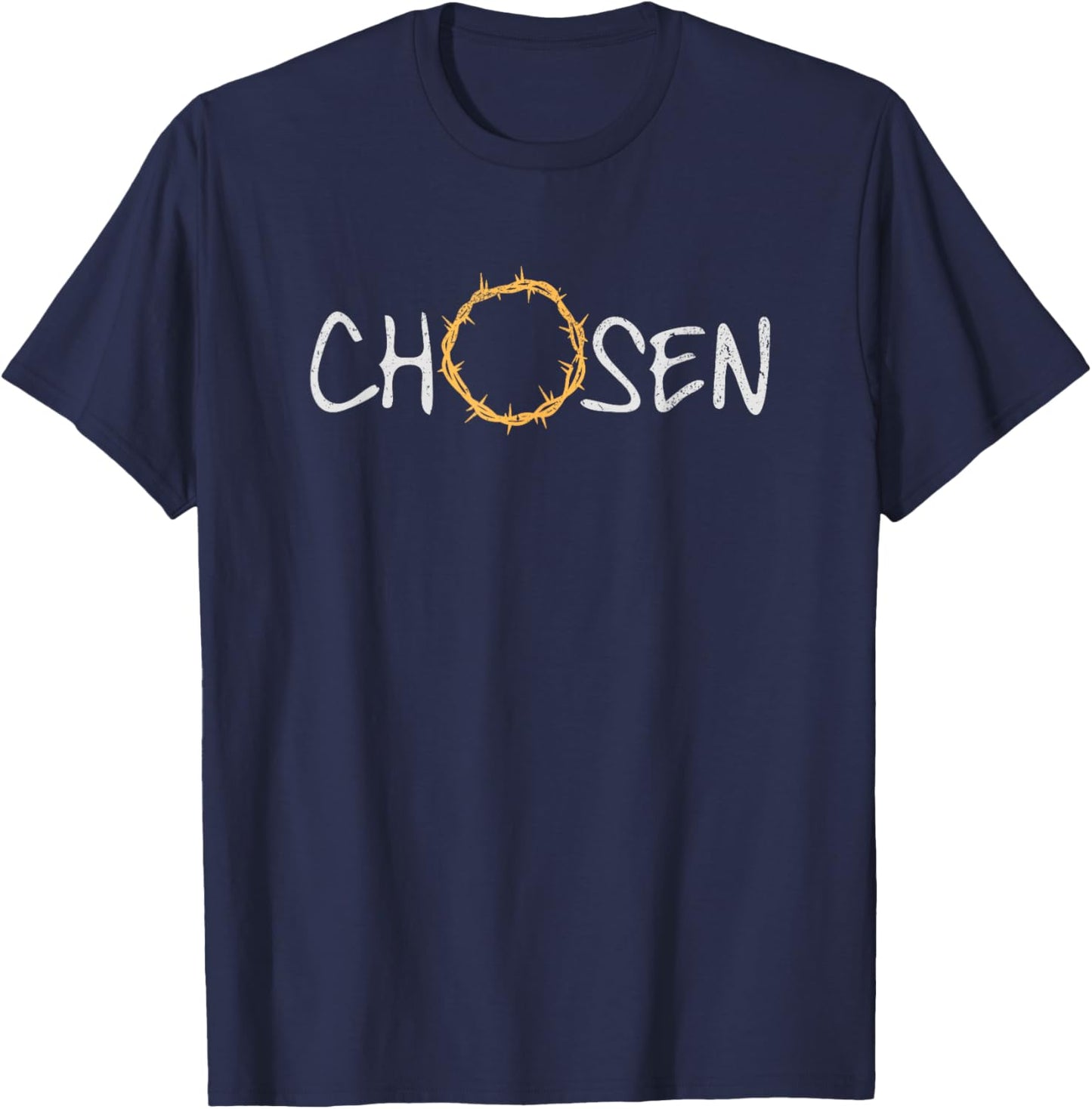 Chosen 1 Peter 2:9 Bible Verse Thorns Jesus Christ Christian T-Shirt - T-Shirt | Navy