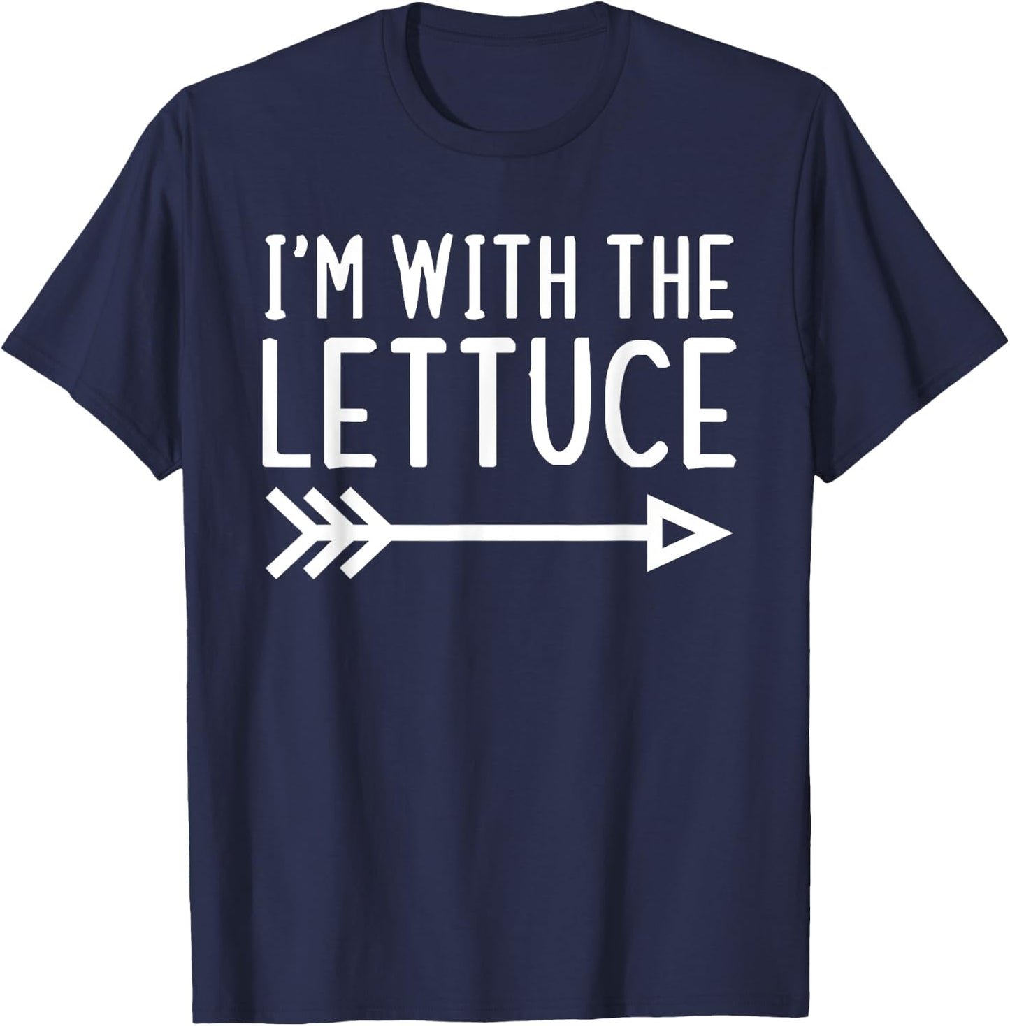 I'm With The Lettuce Funny Matching Halloween Couple Costume T-Shirt - T-Shirt | Navy