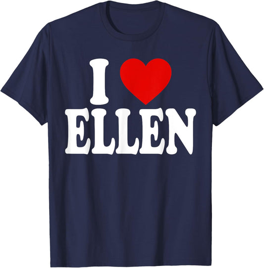 I Heart Love Ellen T-Shirt - T-Shirt | Navy