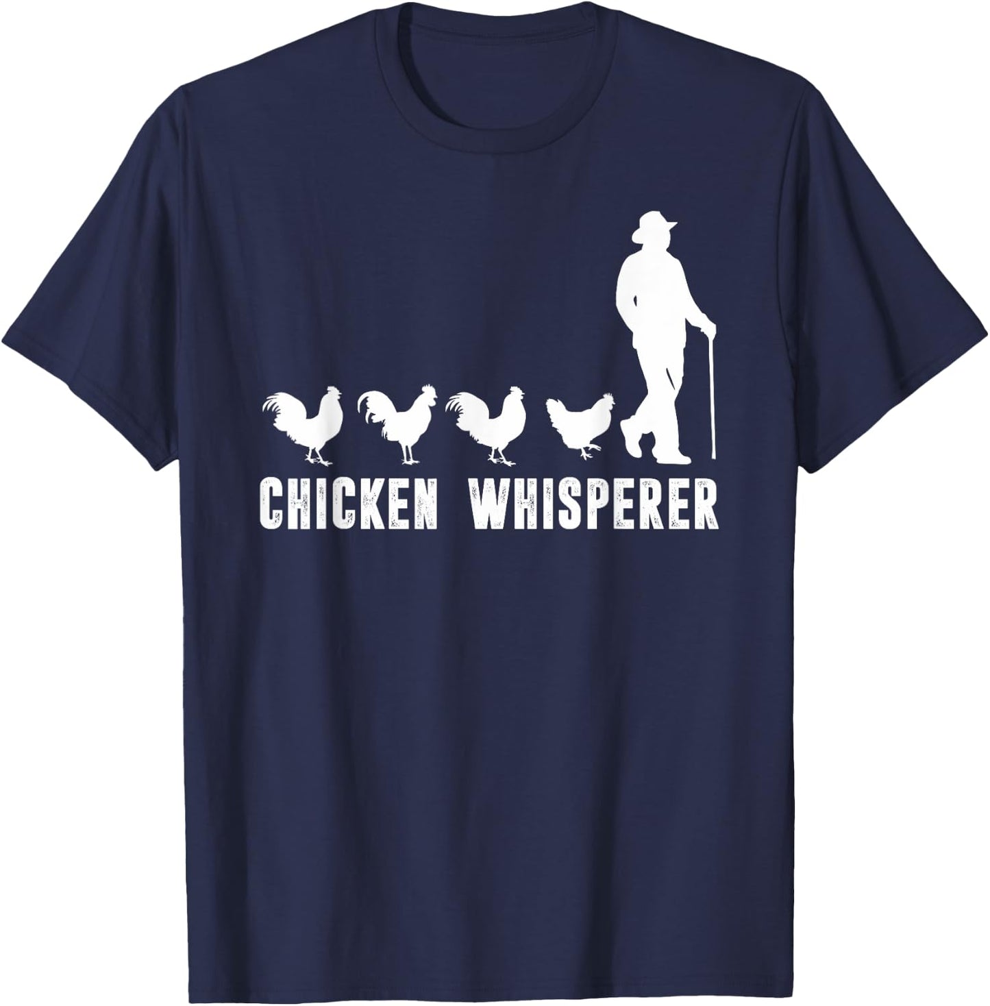 Funny Chicken Whisperer, Girls Boys Farm Animal, Farmer T-Shirt - T-Shirt | Navy