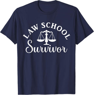 I Survived Law School, I Passed the Bar Exam T-Shirt - T-Shirt | Navy