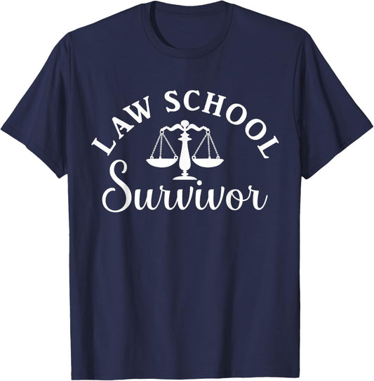 I Survived Law School, I Passed the Bar Exam T-Shirt - T-Shirt | Navy