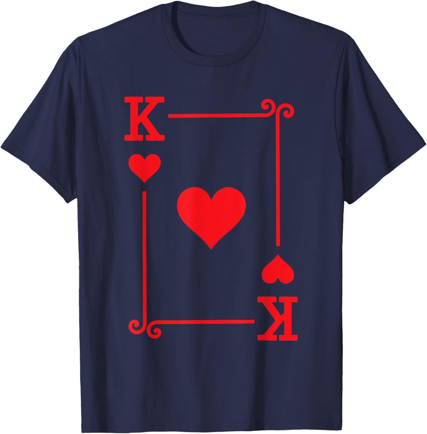 King Hearts Card Costume - Playing Cards - King Hearts T-Shirt - T-Shirt | Navy