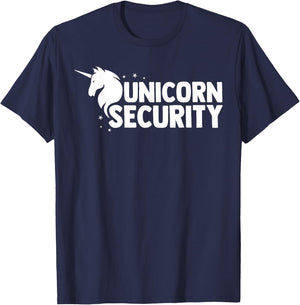 Unicorn Security Squad Symbol Funny Dad Brother Gift T-Shirt - T-Shirt | Navy