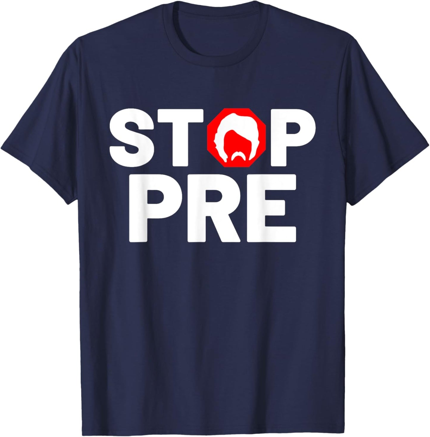 Marathon Running Vintage Stop Pre T-Shirt - T-Shirt | Navy