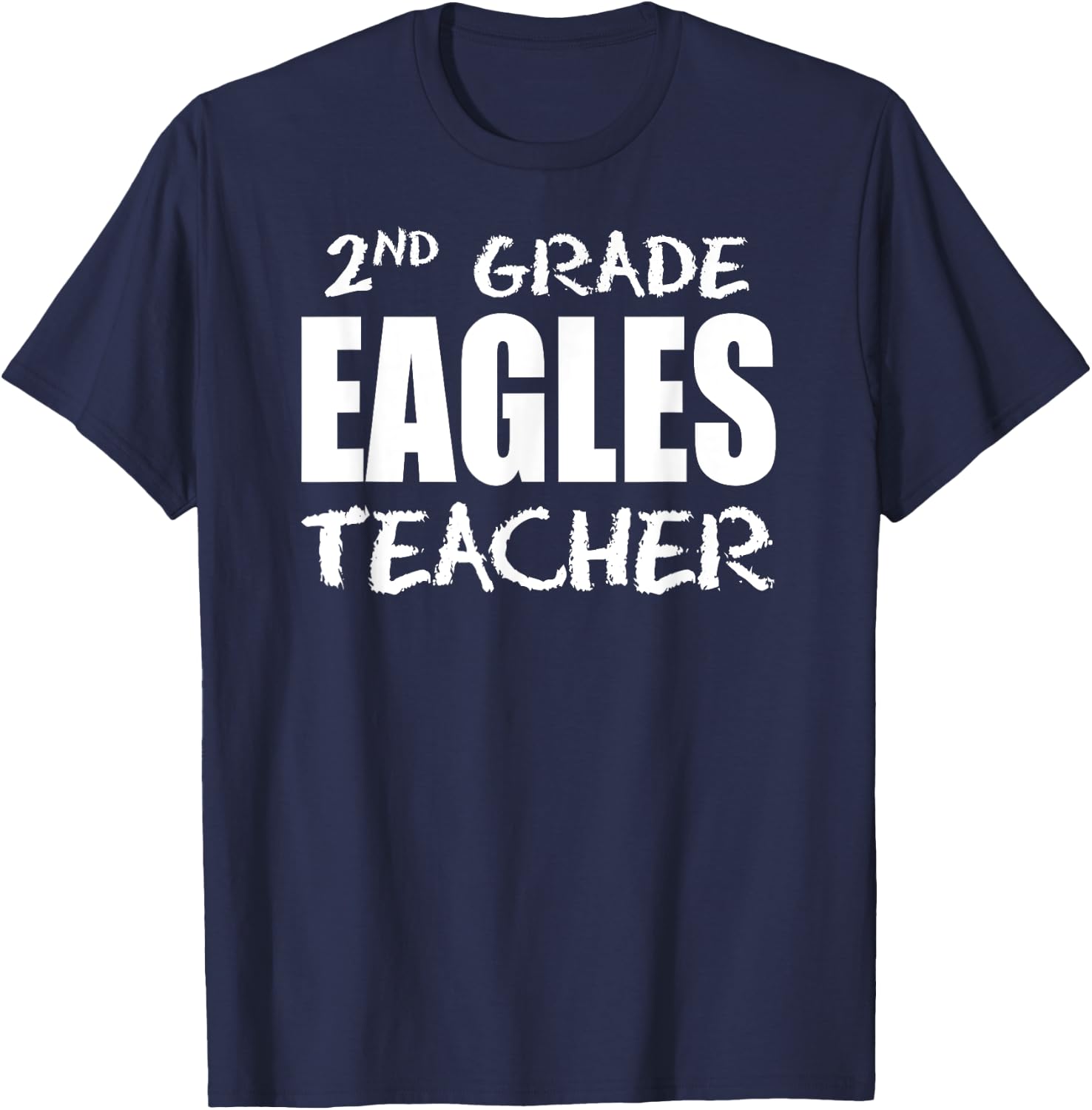 Eagles Second 2nd Grade Teacher Back To School Gift T-Shirt - T-Shirt | Navy