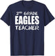 Eagles Second 2nd Grade Teacher Back To School Gift T-Shirt - T-Shirt | Navy