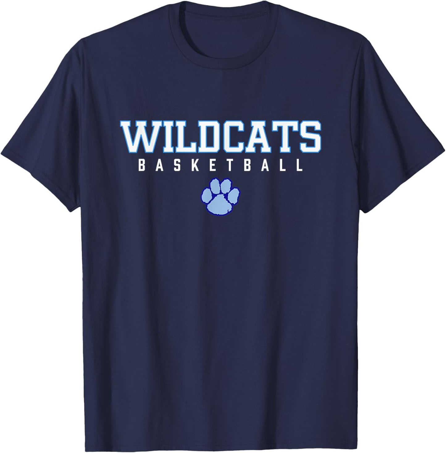 Camden County Wildcats Logo Basketball HS T-Shirt - T-Shirt | Navy