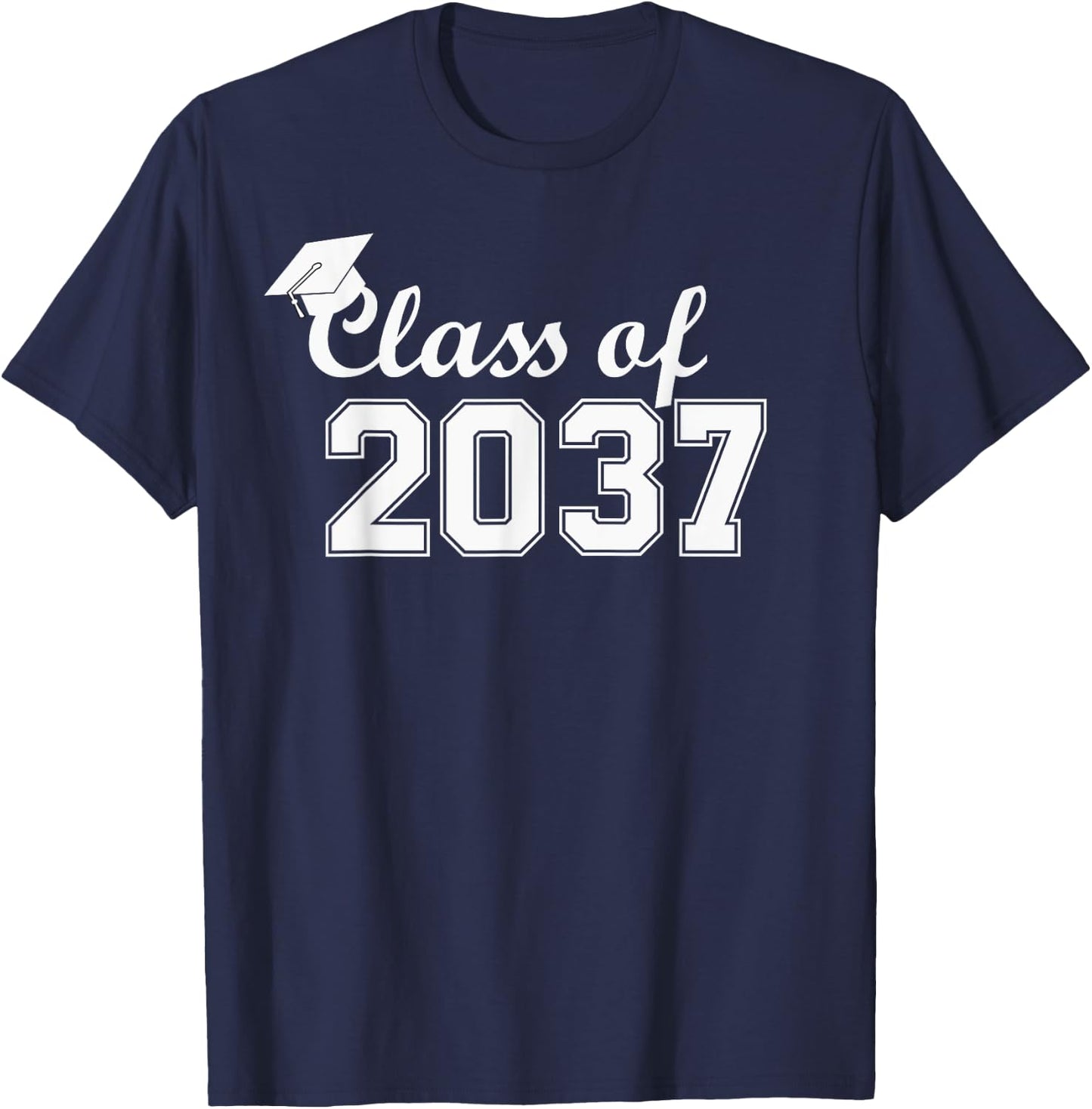 Class of 2037 Grow With Me First Day of School T-Shirt - T-Shirt | Navy