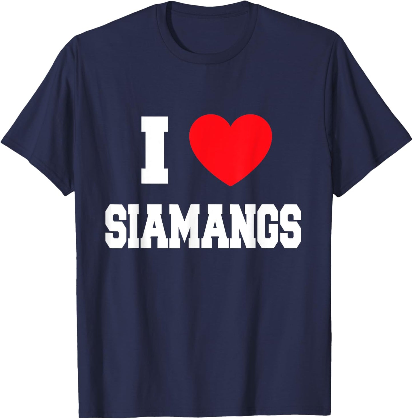 I Love siamangs T-Shirt - T-Shirt | Navy