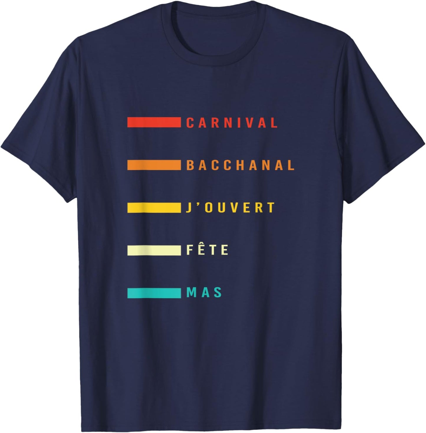 Soca Carnival Bacchanal Jouvert Fete Mas Vintage Bacchanal T-Shirt - T-Shirt | Navy