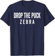 Drop The Puck Zebra T-Shirt - T-Shirt | Navy