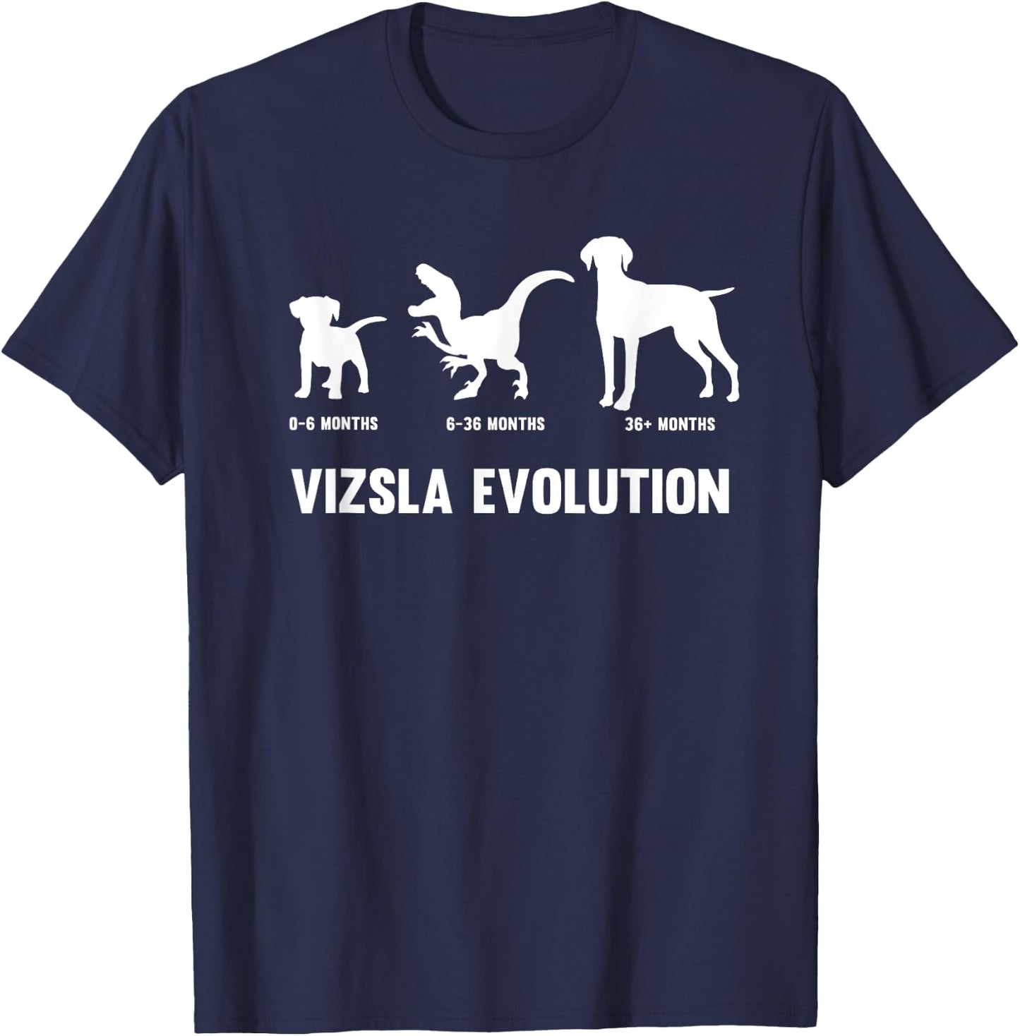 Magyar Vizsla Evolution Design for a Vizsla Owner T-Shirt - T-Shirt | Navy