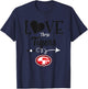 Cedar Falls Tigers Logo Love Those HS T-Shirt - T-Shirt | Navy