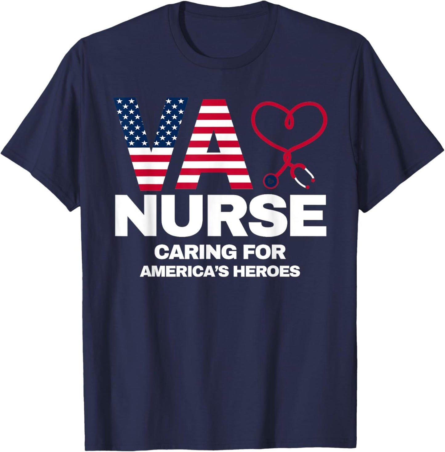 VA Nurse T Shirt Women Men | VA Nurse Shirts Men T-Shirt - T-Shirt | Navy