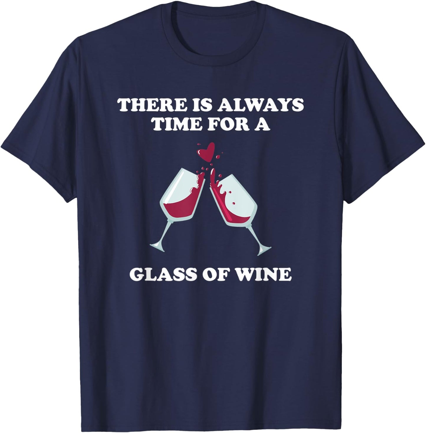 Funny Drinking Buddies Red Wine Lover Glass of Wine Gift T-Shirt - T-Shirt | Navy