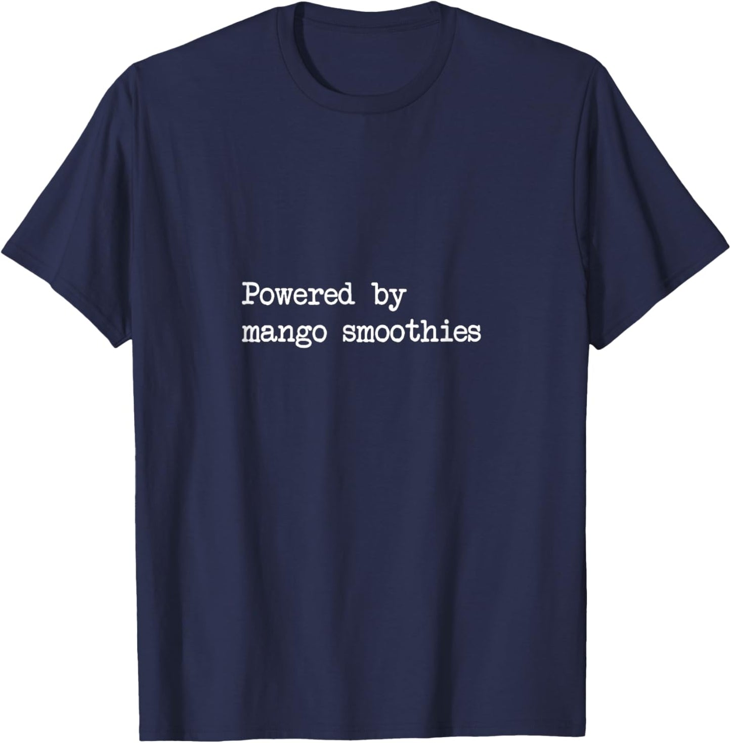 Powered by mango smoothies Funny Mango Fruit Minimalist T-Shirt - T-Shirt | Navy
