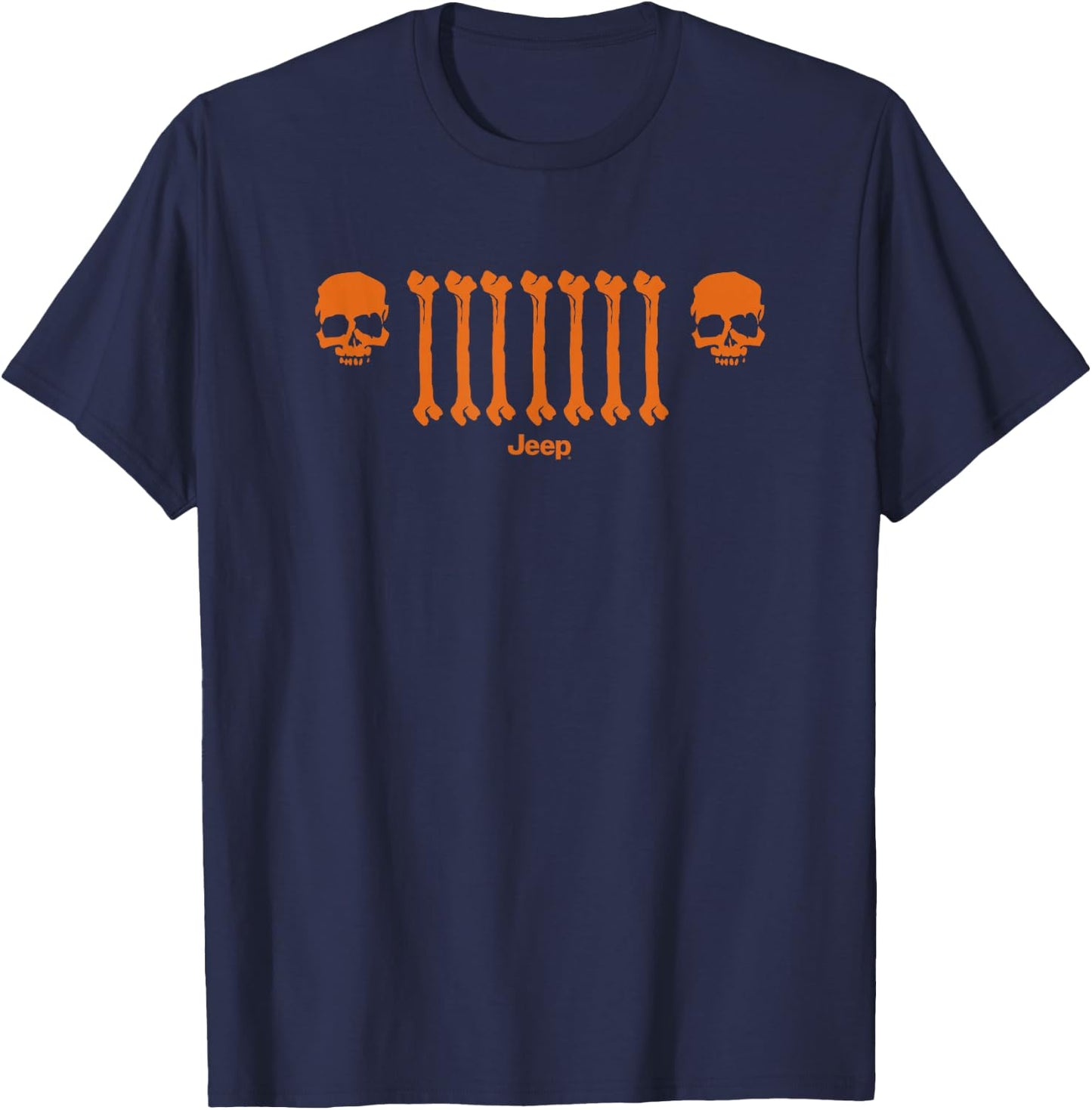 Jeep Bone Grille Orange T-Shirt - T-Shirt | Navy