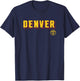 NBA - Denver Nuggets City Workmark Logo Navy T-Shirt - T-Shirt | Navy