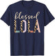 Blessed Lola Cute Leopard Print T-Shirt - T-Shirt | Navy