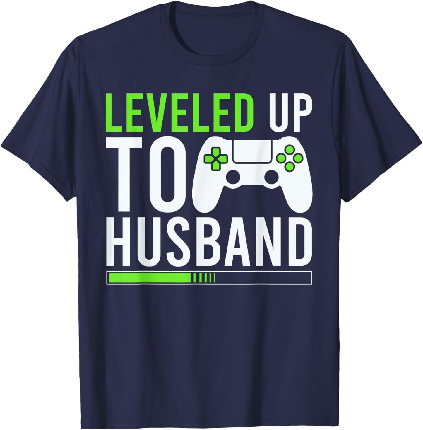 Husband Level Unlocked Est.2025 I Leveled Up To Husband T-Shirt - T-Shirt | Navy
