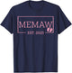 Memaw Established Est 2025 New Born Mother's Day T-Shirt - T-Shirt | Navy