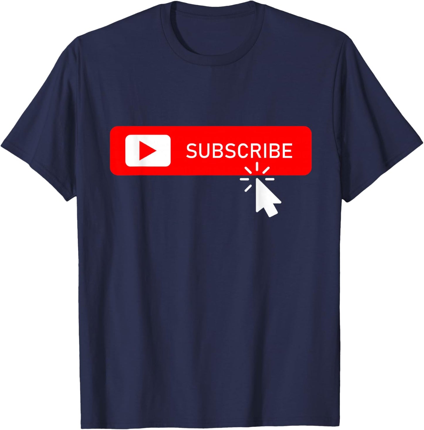 Subscribe on Social Media Content Creator Vlogger Streamer T-Shirt - T-Shirt | Navy