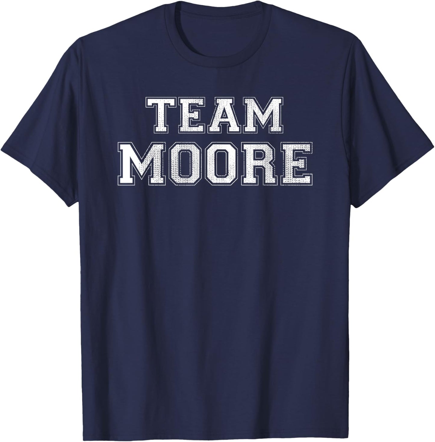 Funny Family Sports Team Moore Last Name Moore T-Shirt - T-Shirt | Navy