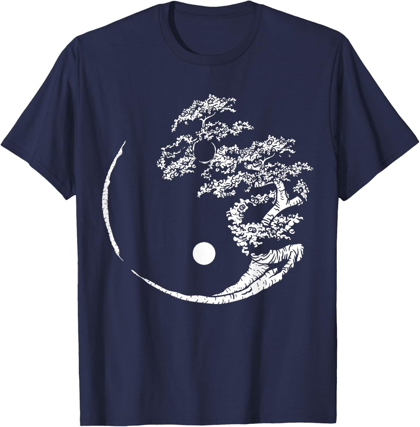 Mandala Yin Yang Bonsai Tree Funny Hippie Gift Women T-Shirt - T-Shirt | Navy