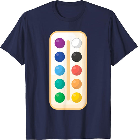 Paint Palette ArtSet Halloween Costume for Teachers Students Women Kids T-Shirt - T-Shirt | Navy