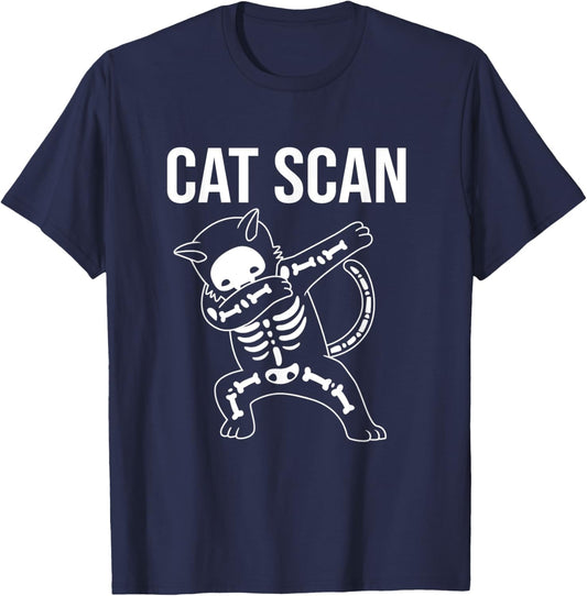 Funny MRI Technology Dabbing Cat Scan Men Women Kids T-Shirt - T-Shirt | Navy
