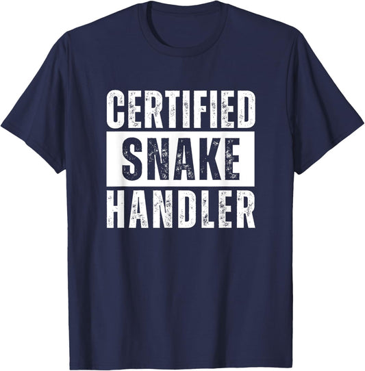 Certified Snake Handler T-Shirt - T-Shirt | Navy