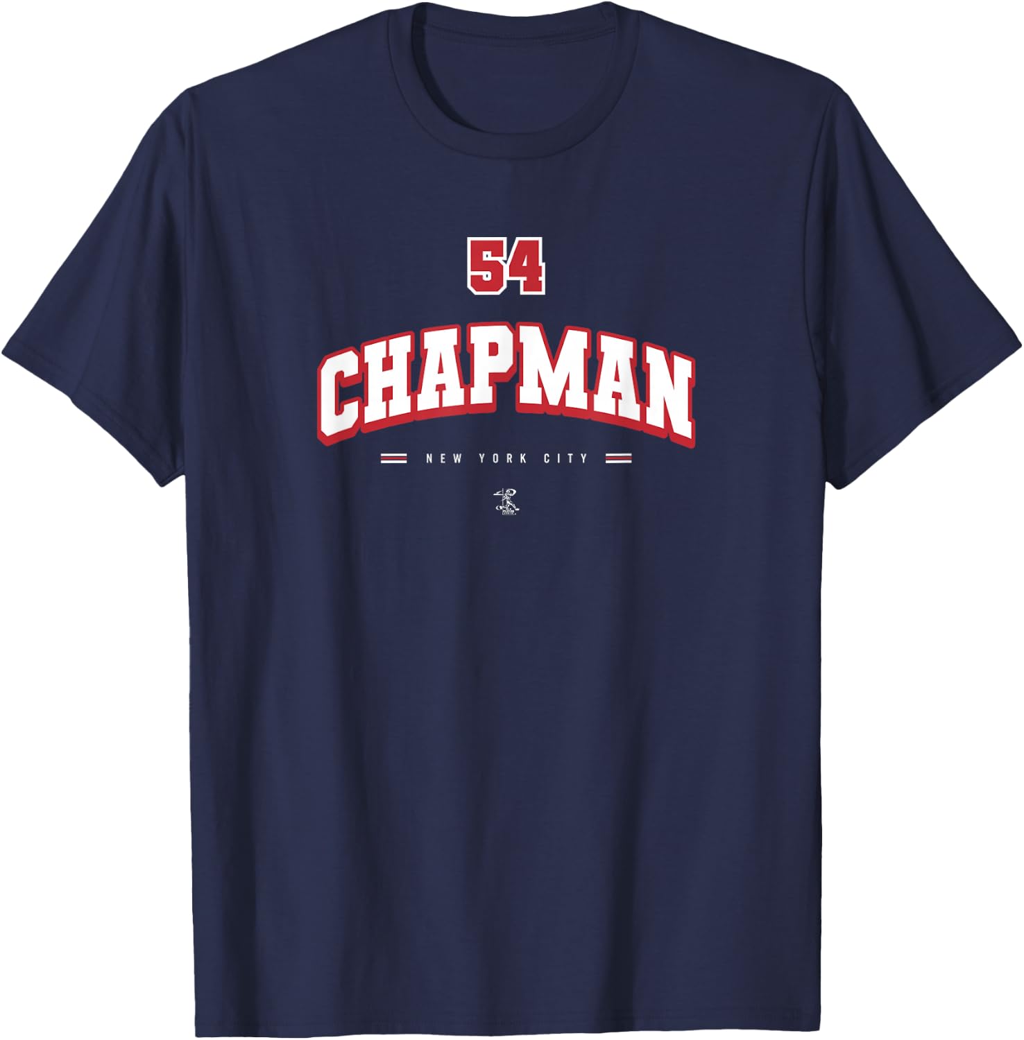 Aroldis Chapman Player Arch Gameday T-Shirt - T-Shirt | Navy