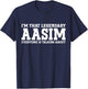 Aasim Personal Name First Name Funny Aasim T-Shirt - T-Shirt | Navy