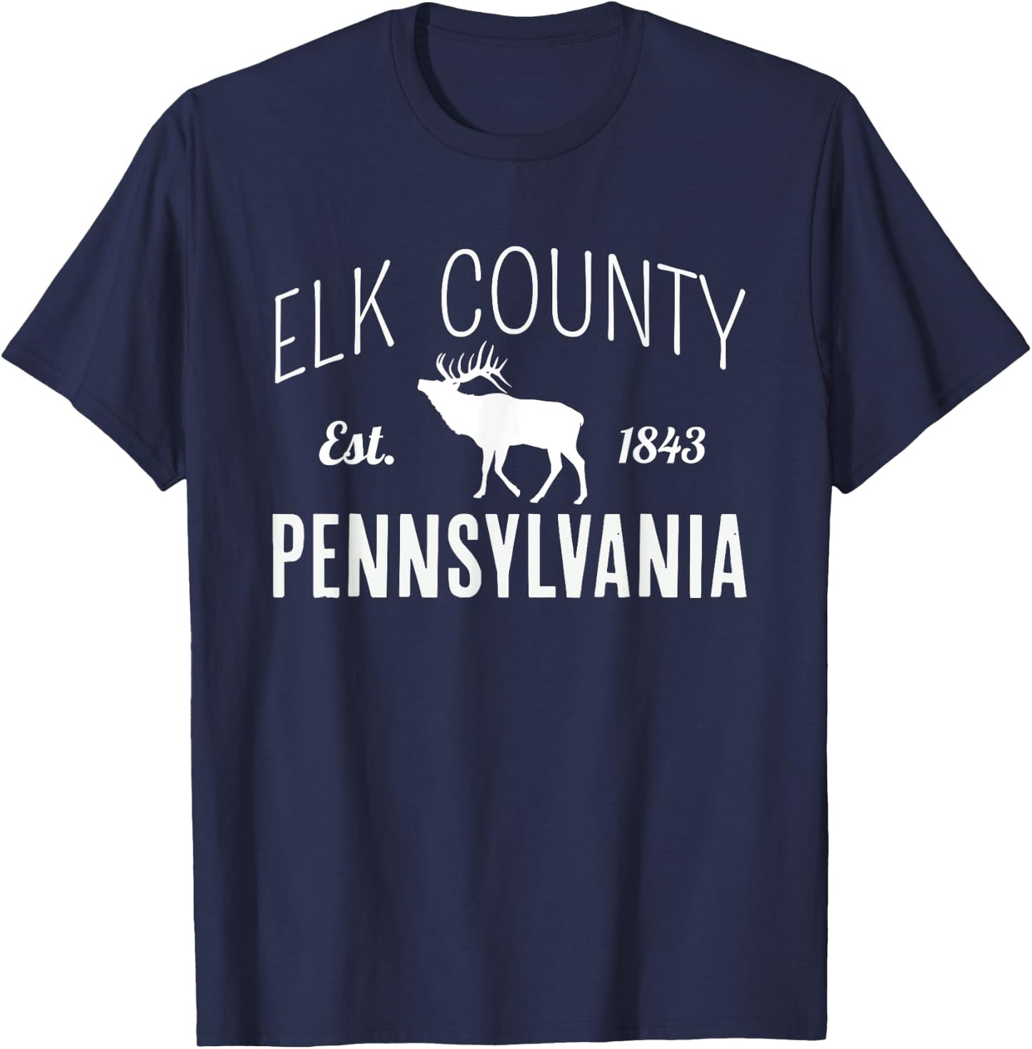 Elk County Nature Pennsylvania Vacation Animal T-Shirt - T-Shirt | Navy
