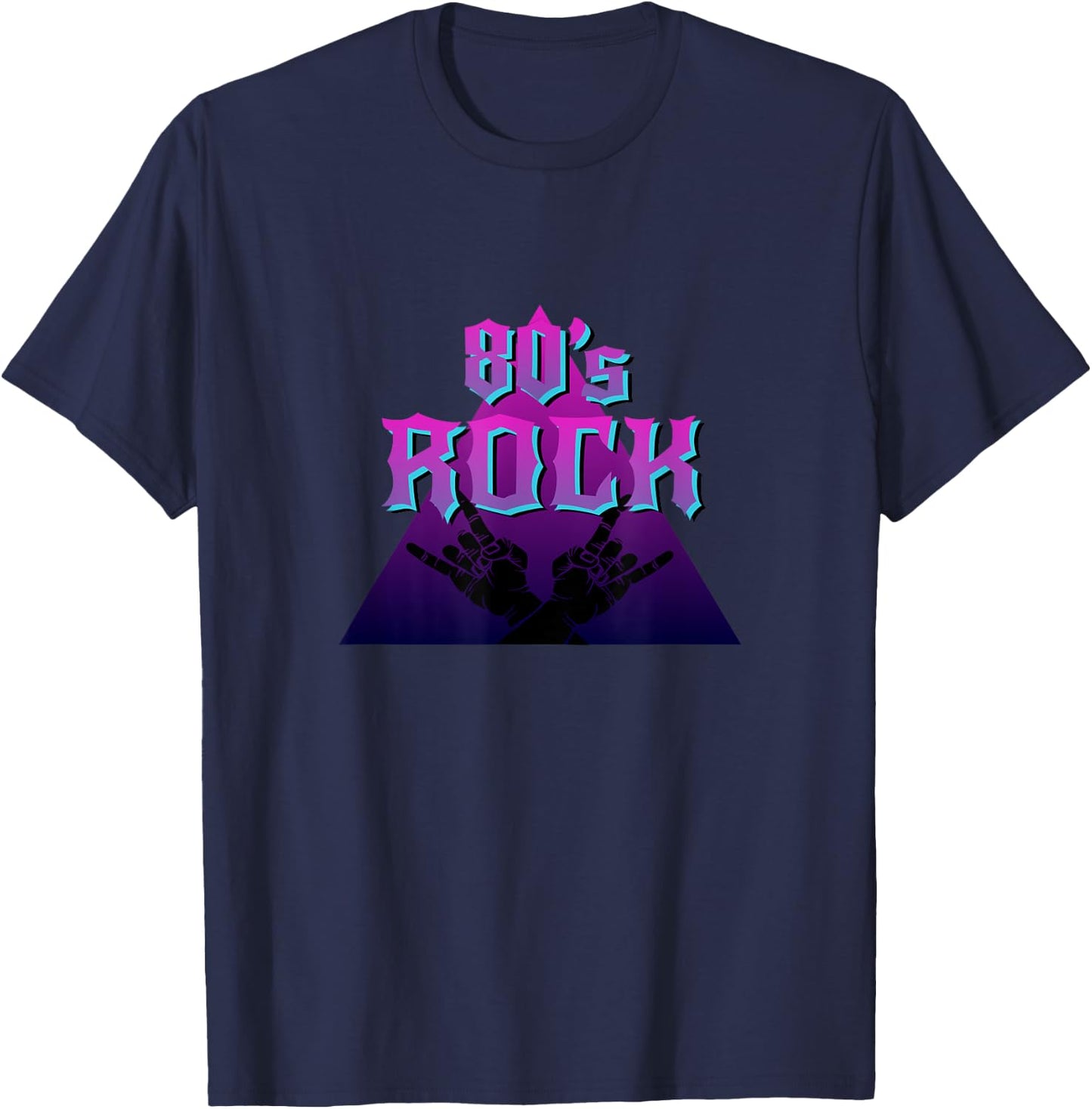 Retro Eighties 80s Rock Music Accessories Gift Men Women Kid T-Shirt - T-Shirt | Navy