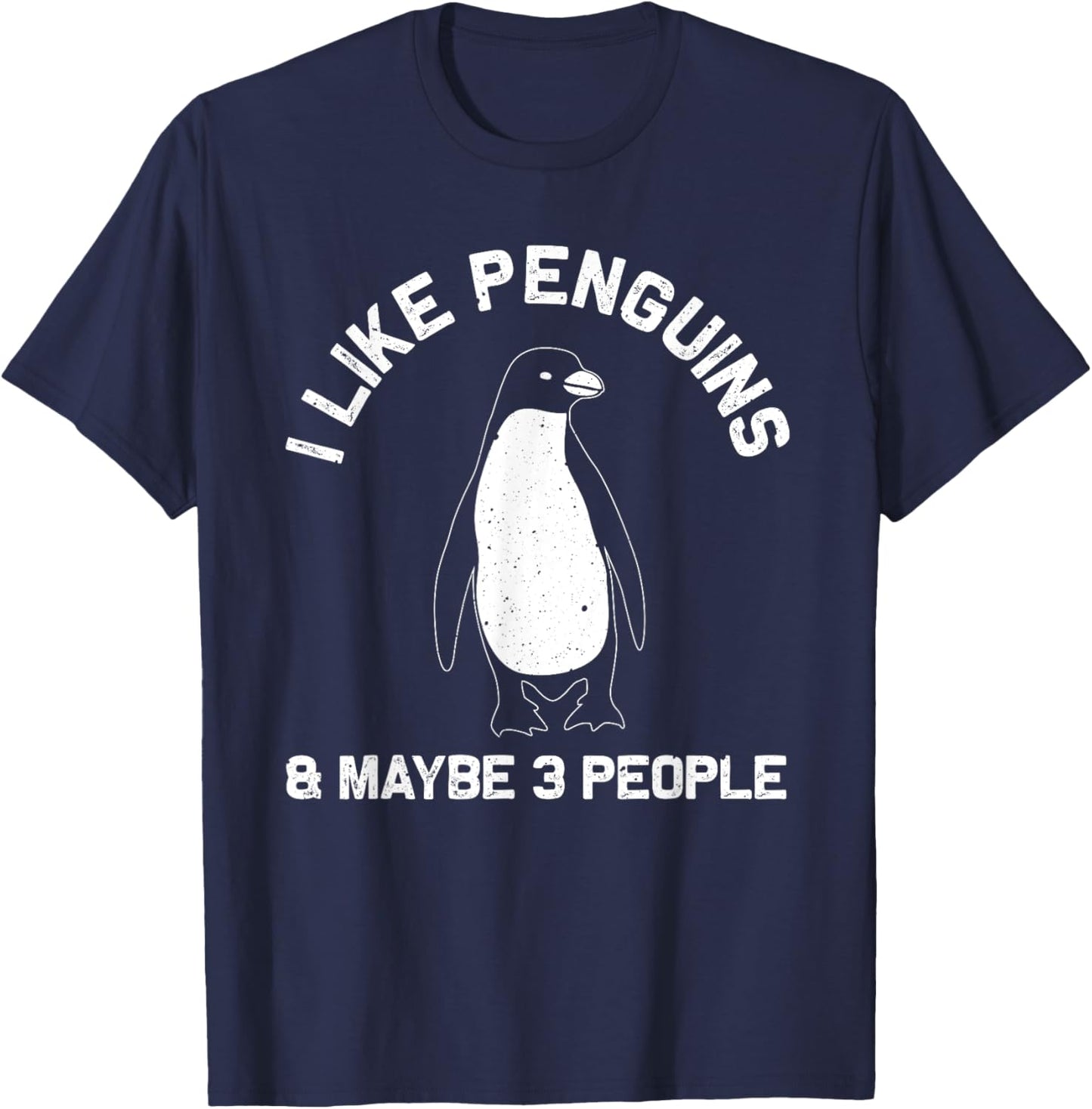 Funny Penguin Gift Adults Women Men Him Seabird Lovers T-Shirt - T-Shirt | Navy