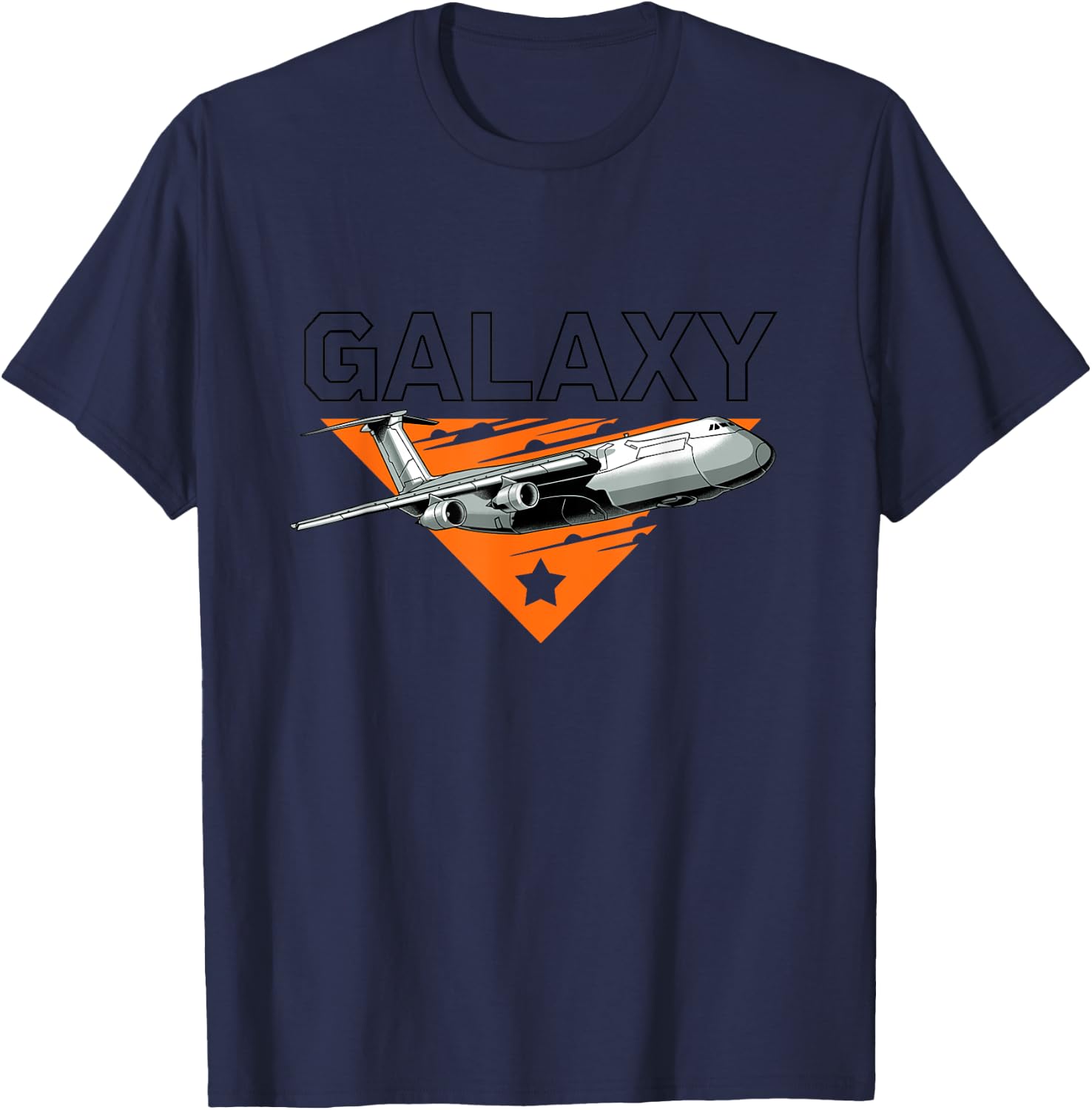 Galaxy C-5 Super Heavy Military Cargo Aircraft T-Shirt - T-Shirt | Navy