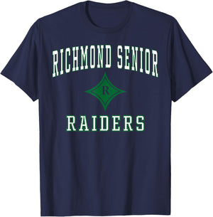 Richmond Senior High School Raiders C1 T-Shirt - T-Shirt | Navy