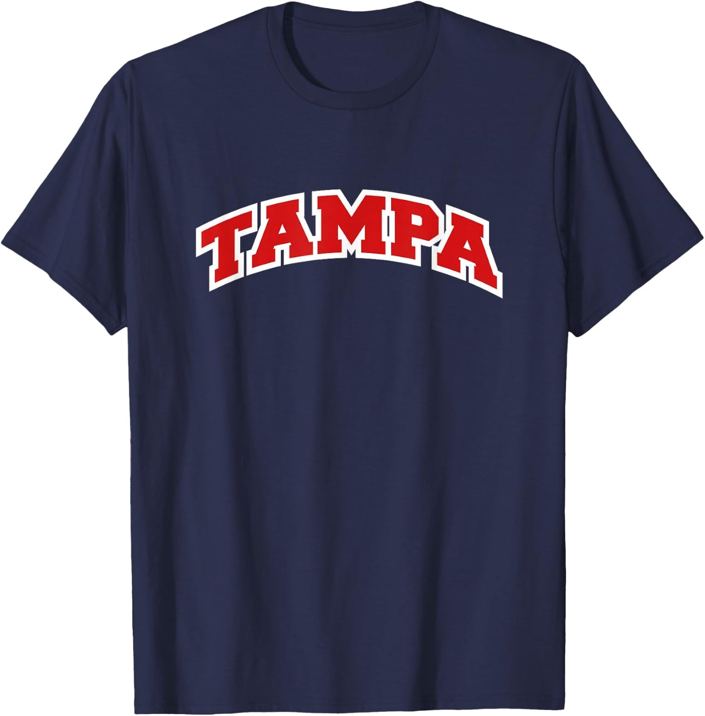 Tampa Florida Varsity Style Vintage T-Shirt - T-Shirt | Navy