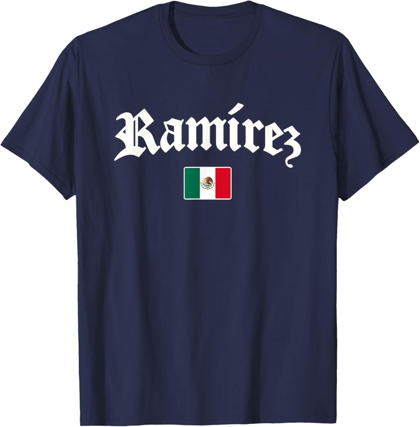 Ramirez Mexican Flag of Mexico T-Shirt - T-Shirt | Navy