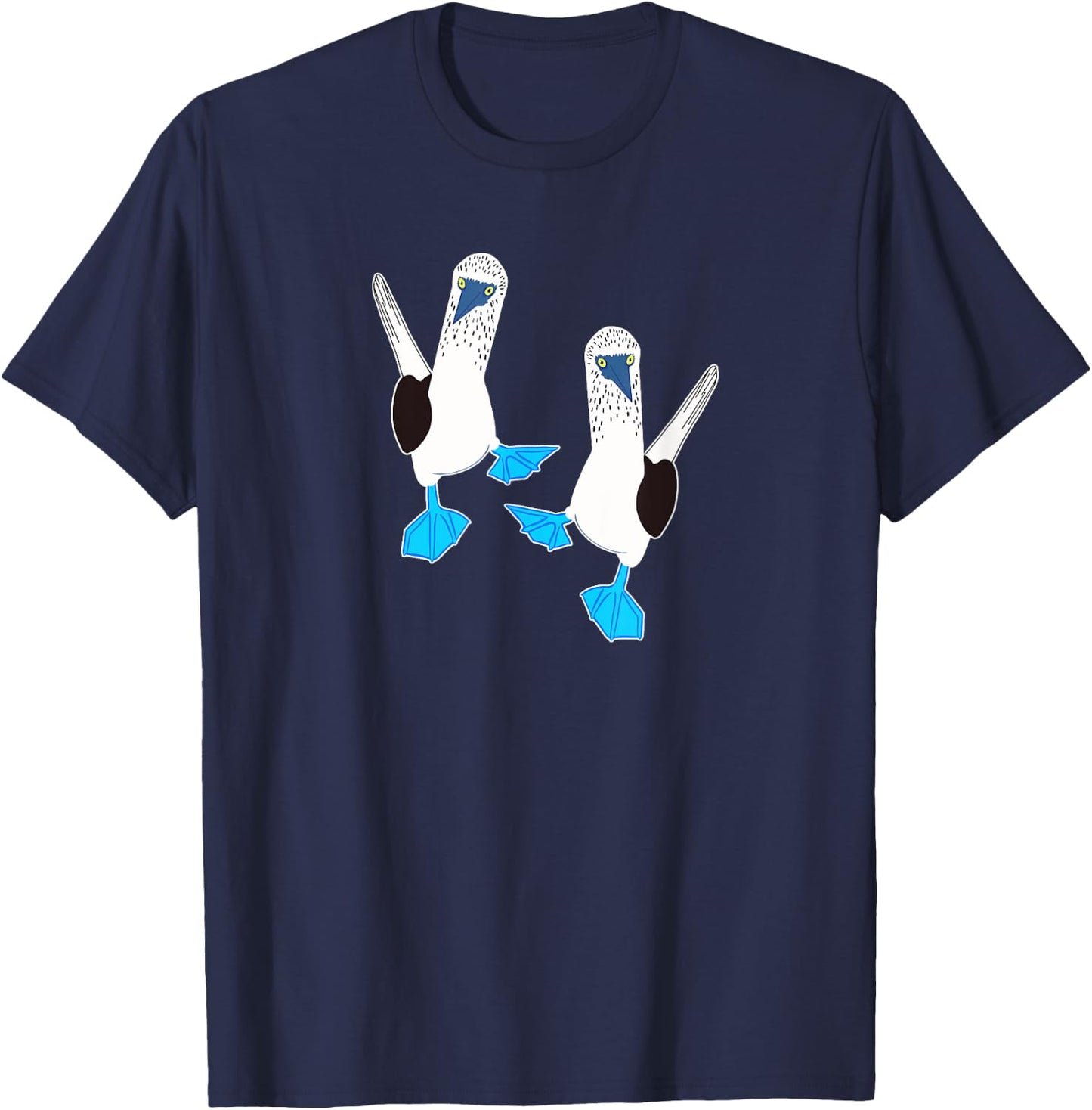Cute pair of funny Blue-Footed Boobies T-Shirt - T-Shirt | Navy